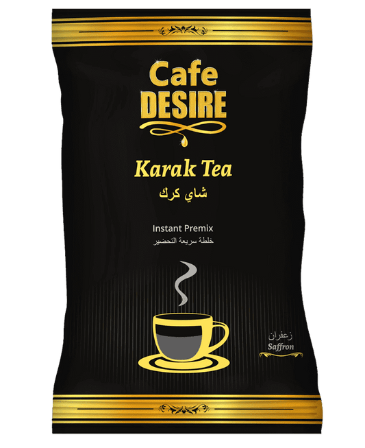Karak Saffron Tea Premix (1Kg) | 3 in 1 Tea | Makes 40 Cups(8 oz) | Tea with Saffron Flavour | Milk not required | For Manual Use - Just add Hot Water | Suitable for all Vending Machines - cd-usa.com